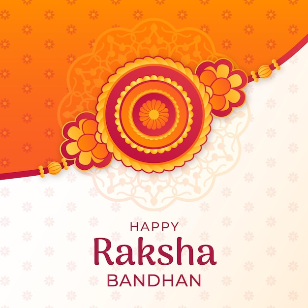 Gradient raksha bandhan illustration