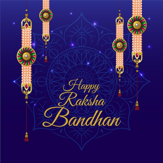 Illustrazione gradiente raksha bandhan