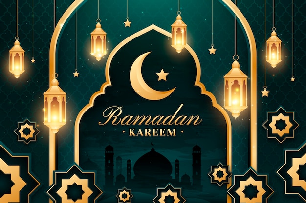 Gradiënt ramadan achtergrond