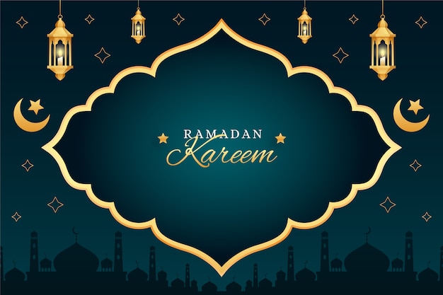 Vector gradient ramadan background