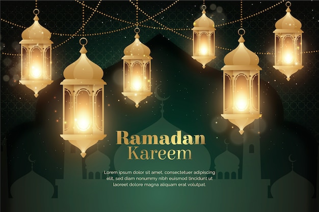 Vector gradient ramadan background