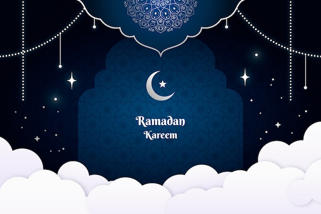 Vector gradient ramadan background