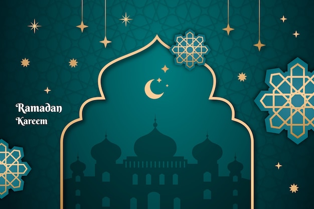 Vector gradient ramadan background