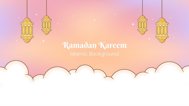 Gradient ramadan background