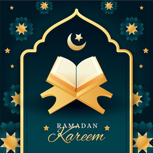 Gradient ramadan illustration