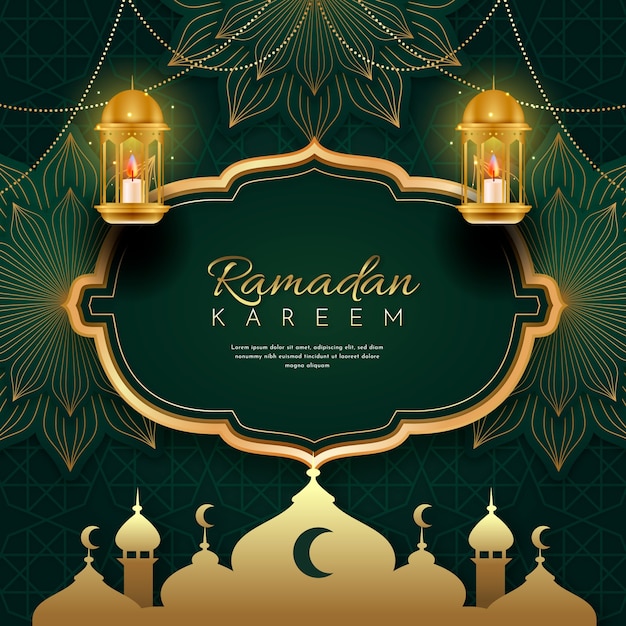 Gradient ramadan illustration