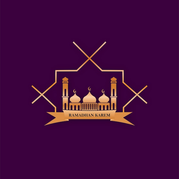 Gradiënt ramadan logo sjabloon