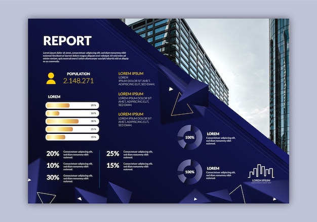 Gradient real estate infographic