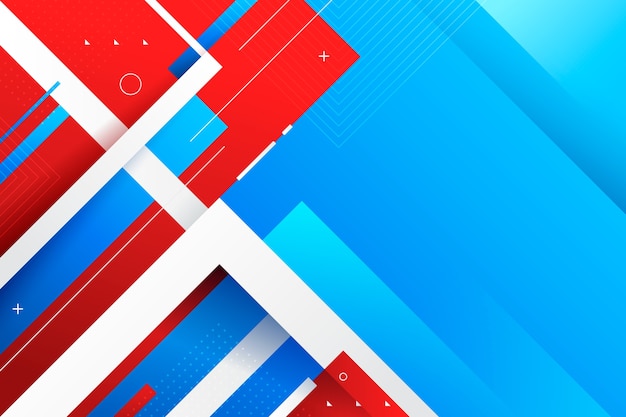 Vector gradient red white blue background