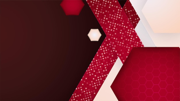 Gradiënt rode geometrische abstracte ontwerpachtergrond