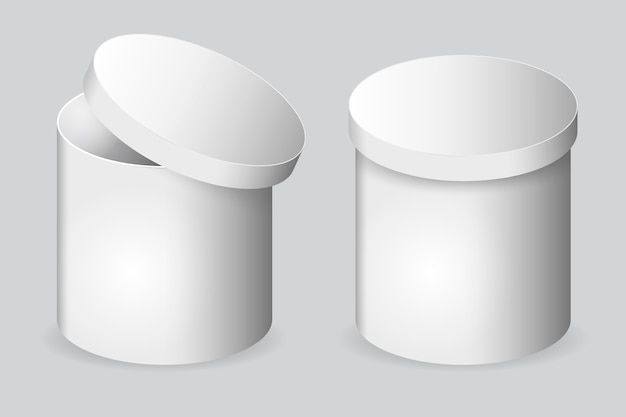 Vector gradient round box mockup illustration