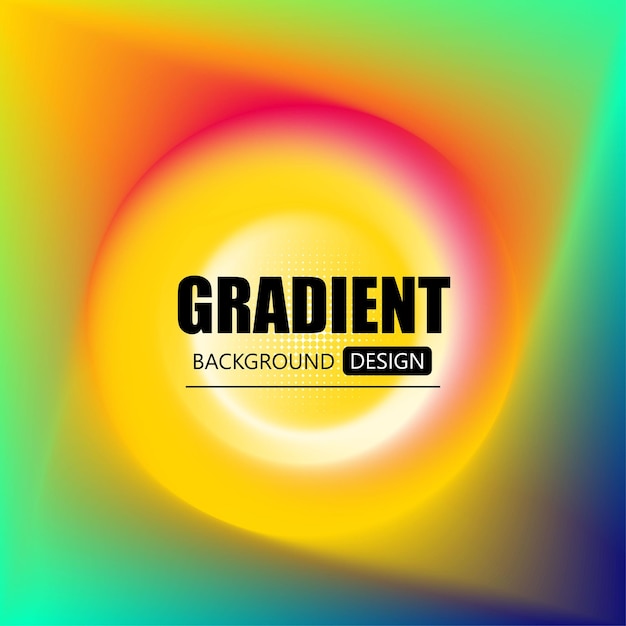 Gradient round colorful background design