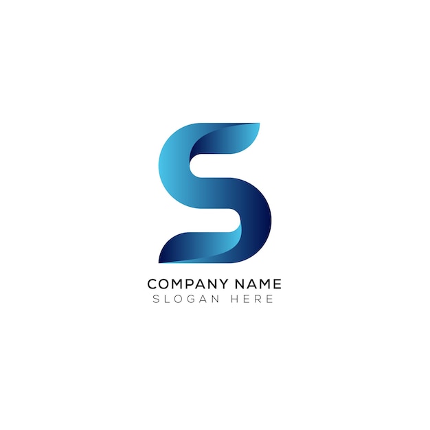 Gradient s letter logo design