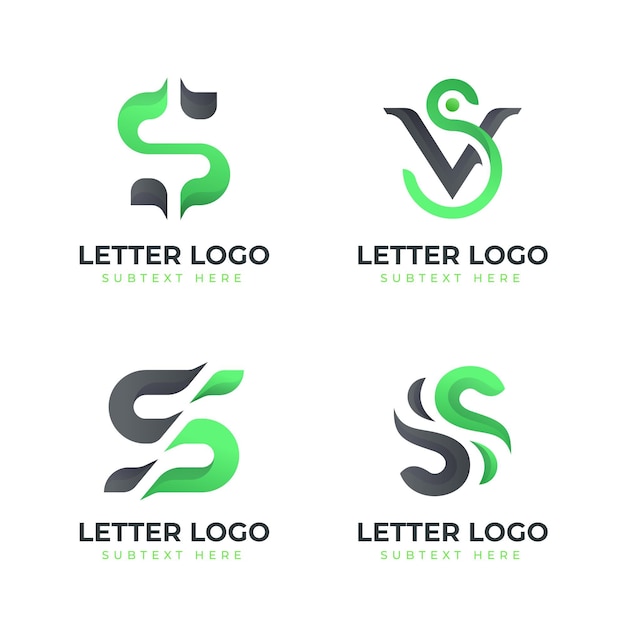 Vector gradient s logo template collection