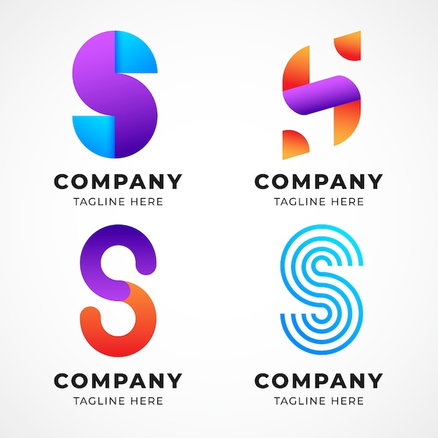 Gradient s logos collection