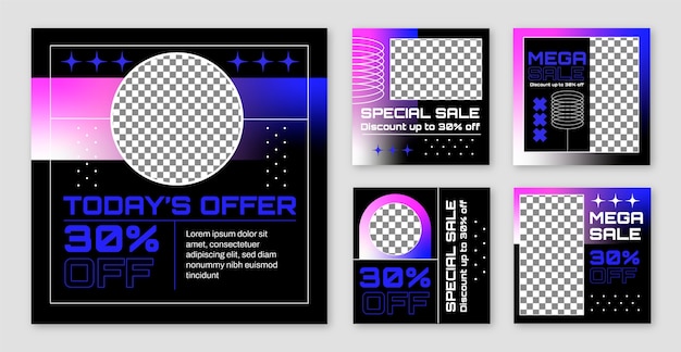 Vector gradient sale instagram post