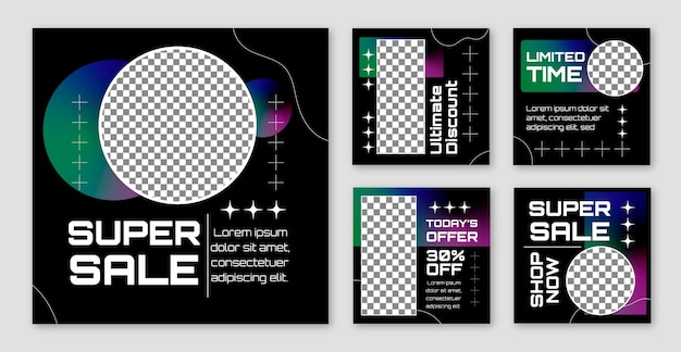 Vector gradient sale instagram post