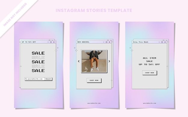 Raccolta di storie di instagram di vendita sfumata