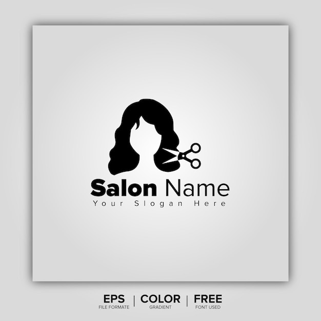 Vector gradient salon logo design vector