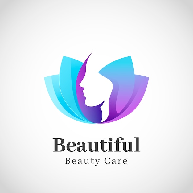 Vector gradiënt schoonheid logo sjabloon
