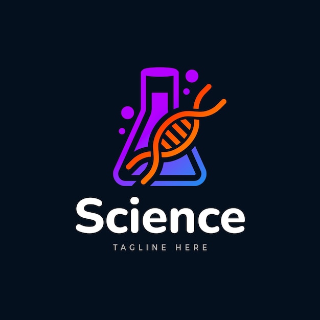 Vector gradient science logo template