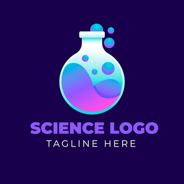 Vettore modello di logo di scienza gradiente