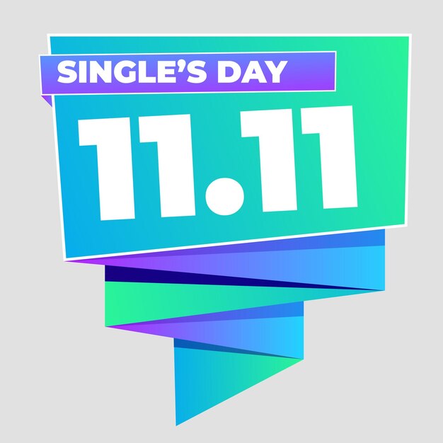 gradient single s day sale labels collection design vector illustration