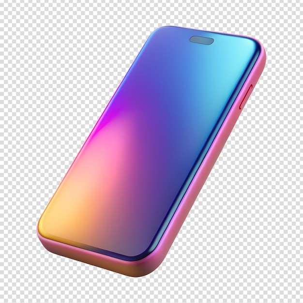 gradient smartphone 3d rendered icon isolated on the transparent background