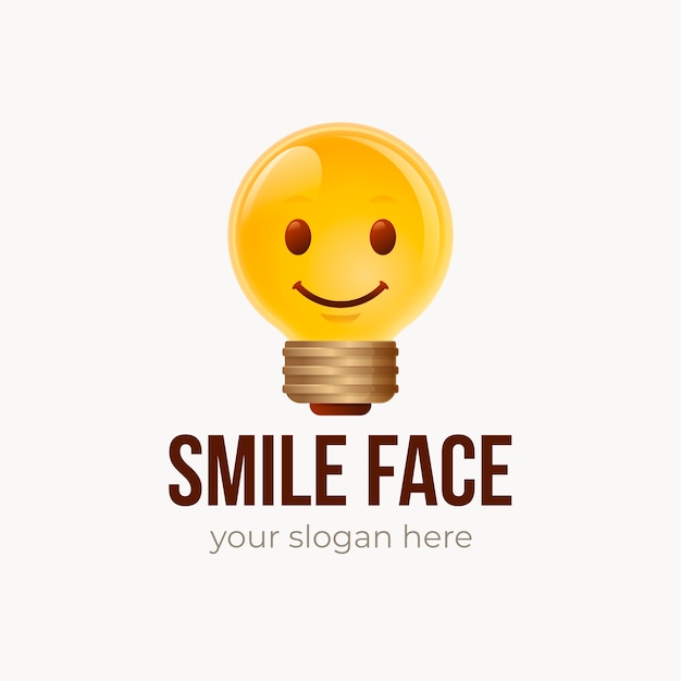 Gradient smile logo template