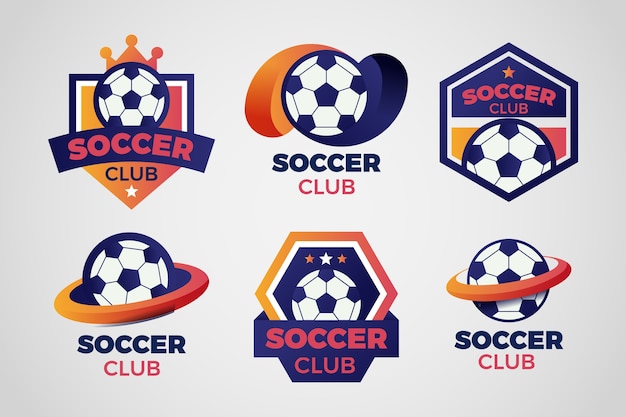 Vector gradient soccer logo template