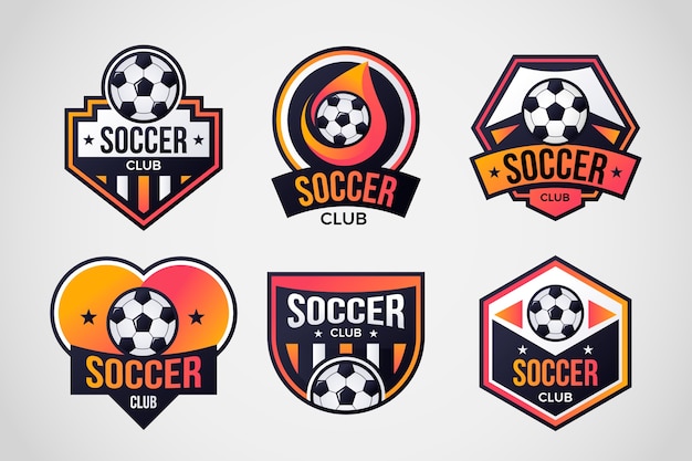 Gradient soccer logo template