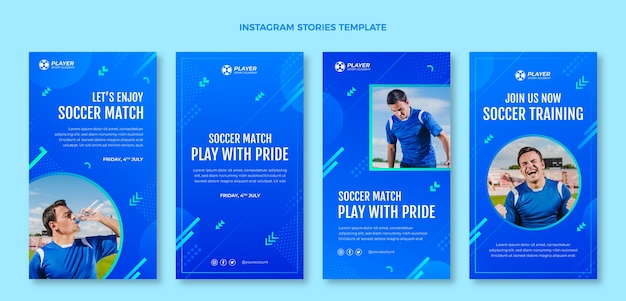 Vector gradient soccer template