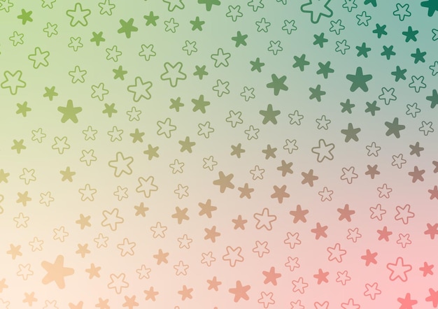 Gradient soft color star pattern geomagnetic green background