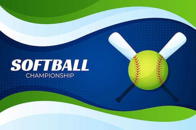 Vector gradient softball background