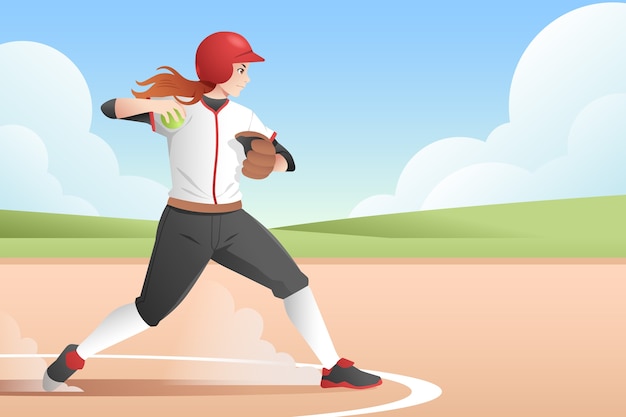 Vector gradient softball background