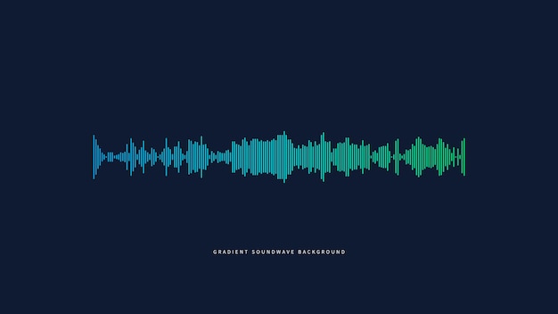 Vector gradient soundwave background vector design