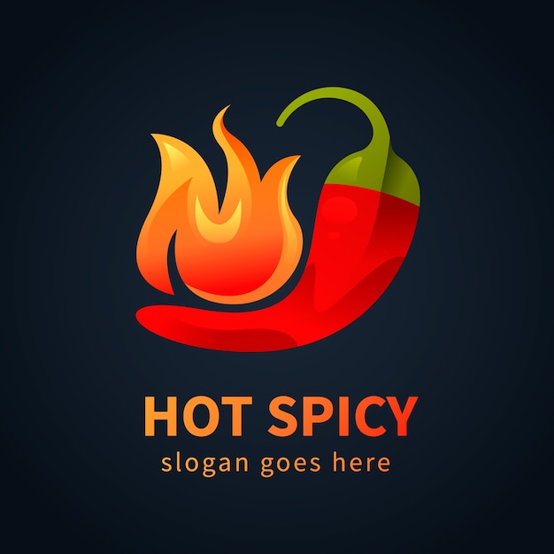 Gradient spicy logo template design