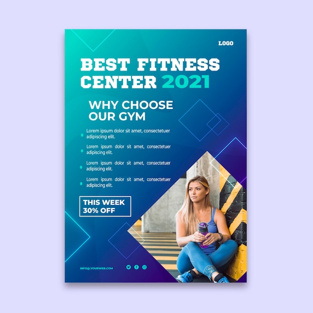 Gradient sport flyer template