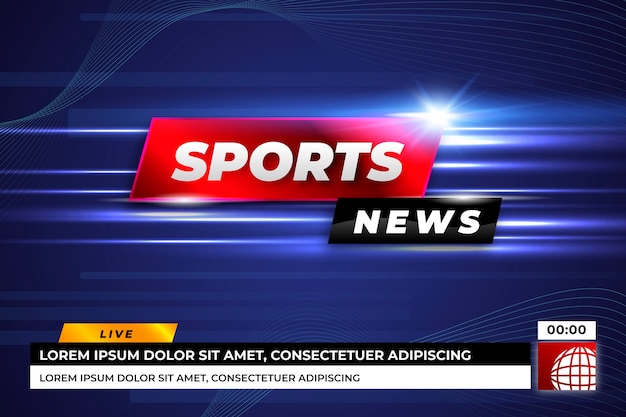 Vector gradient sports news background