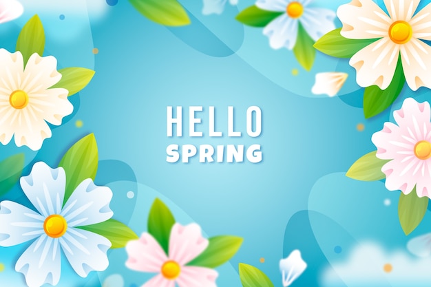 Vector gradient spring background