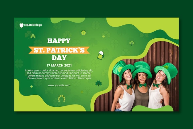 Vector gradient st. patrick's day banner