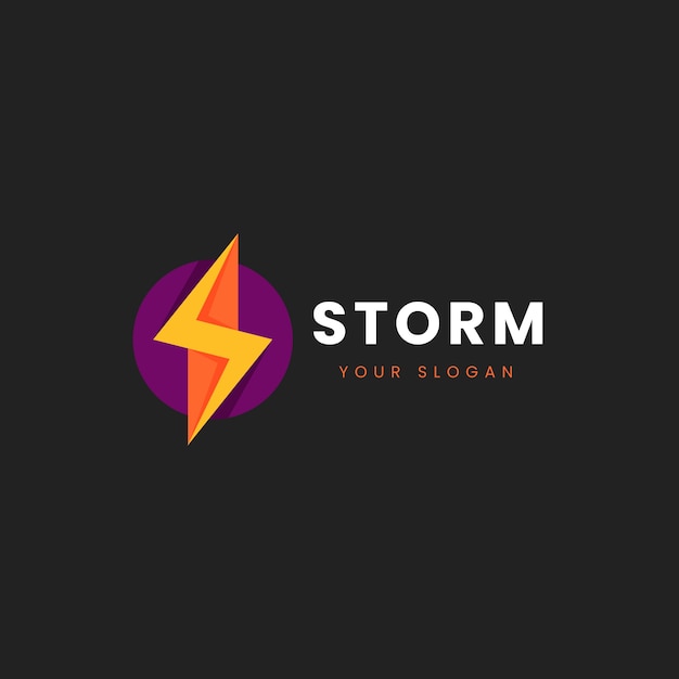 Gradient storm logo template