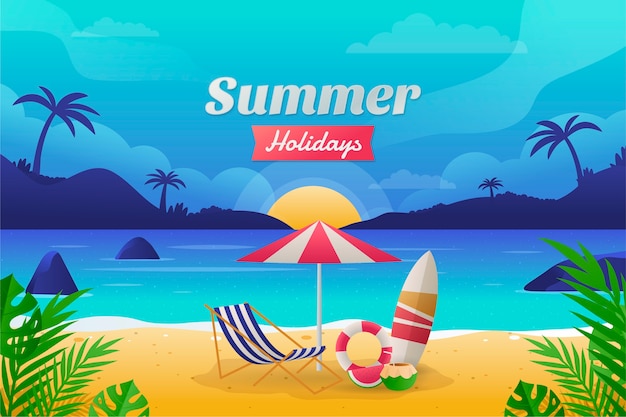 Vector gradient summer background