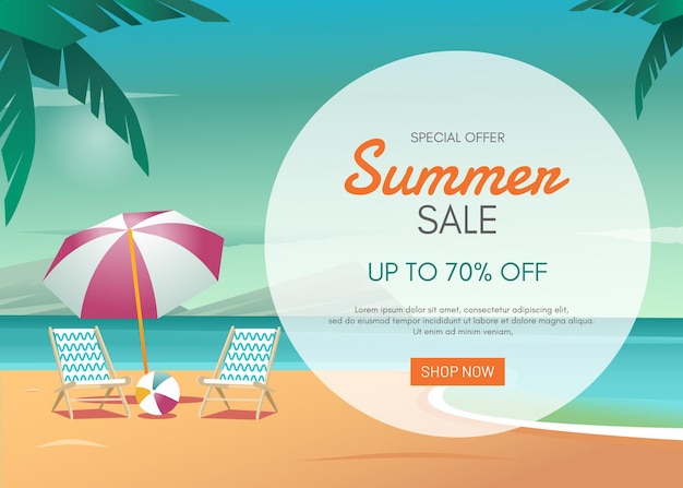 Gradient summer beach sale