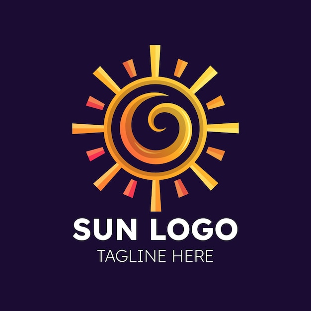 Gradient sun logo