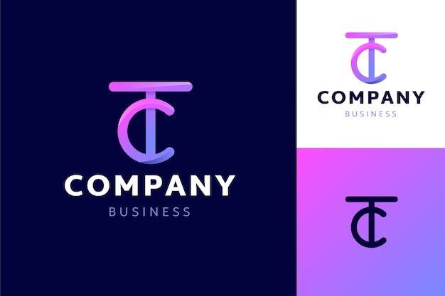 Gradient tc logo template