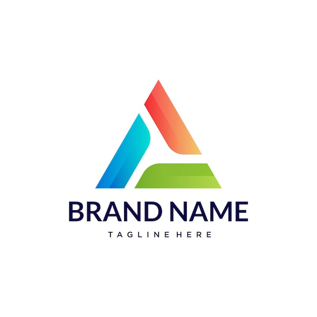 A gradient tech logo design
