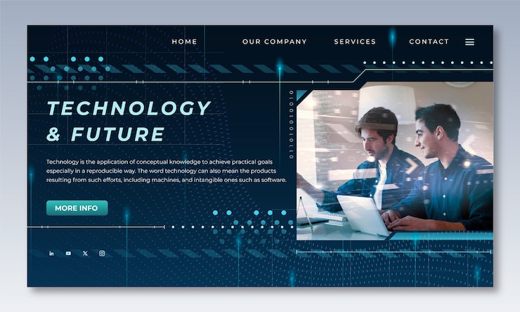 Vector gradient technology template