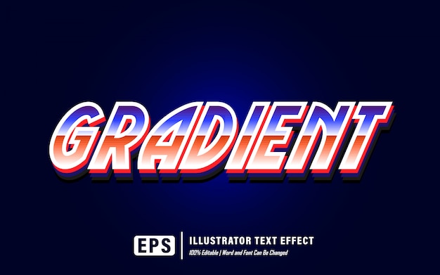 Gradient text effect - editable