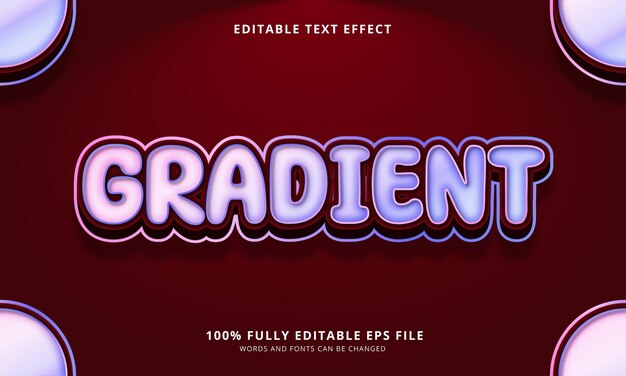 Gradient text style editable text effect